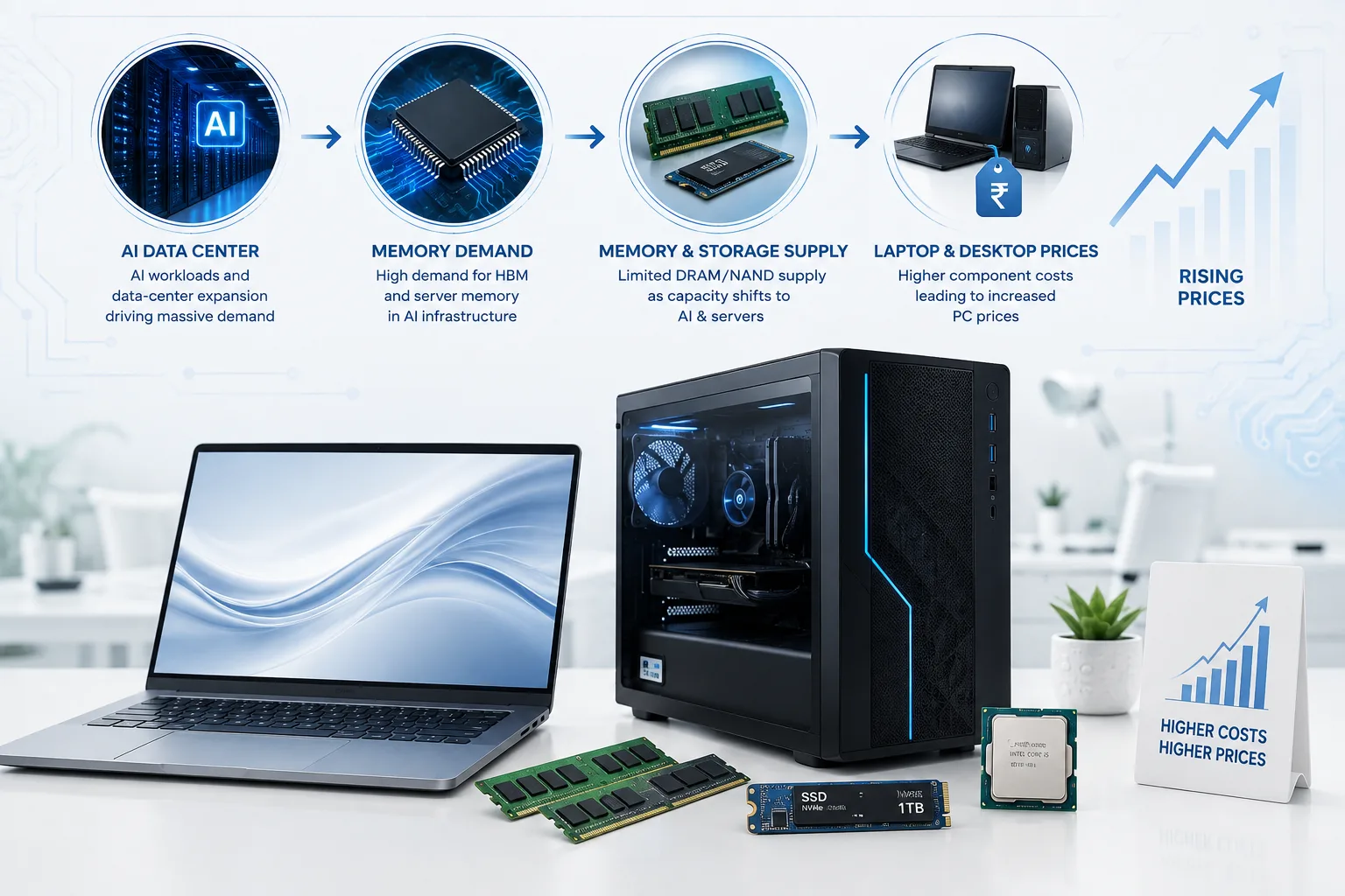 Laptop और Desktop अभी महंगे क्यों हो रहे हैं? AI का आपके Computer की कीमत पर क्या असर है?